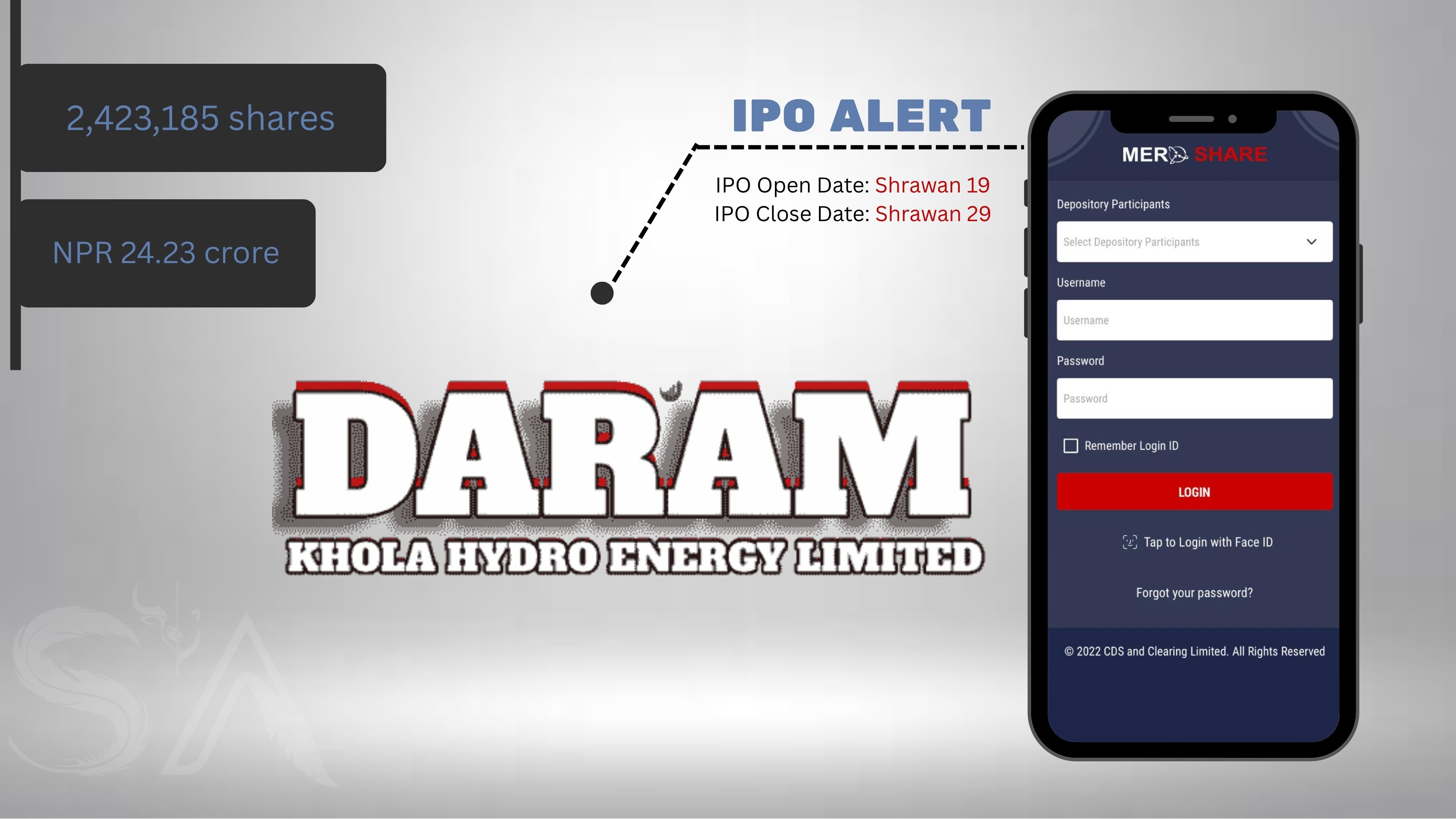 Daram Khola Hydro Energy Limited has Launched It's IPO Starting Today for Public Investment
